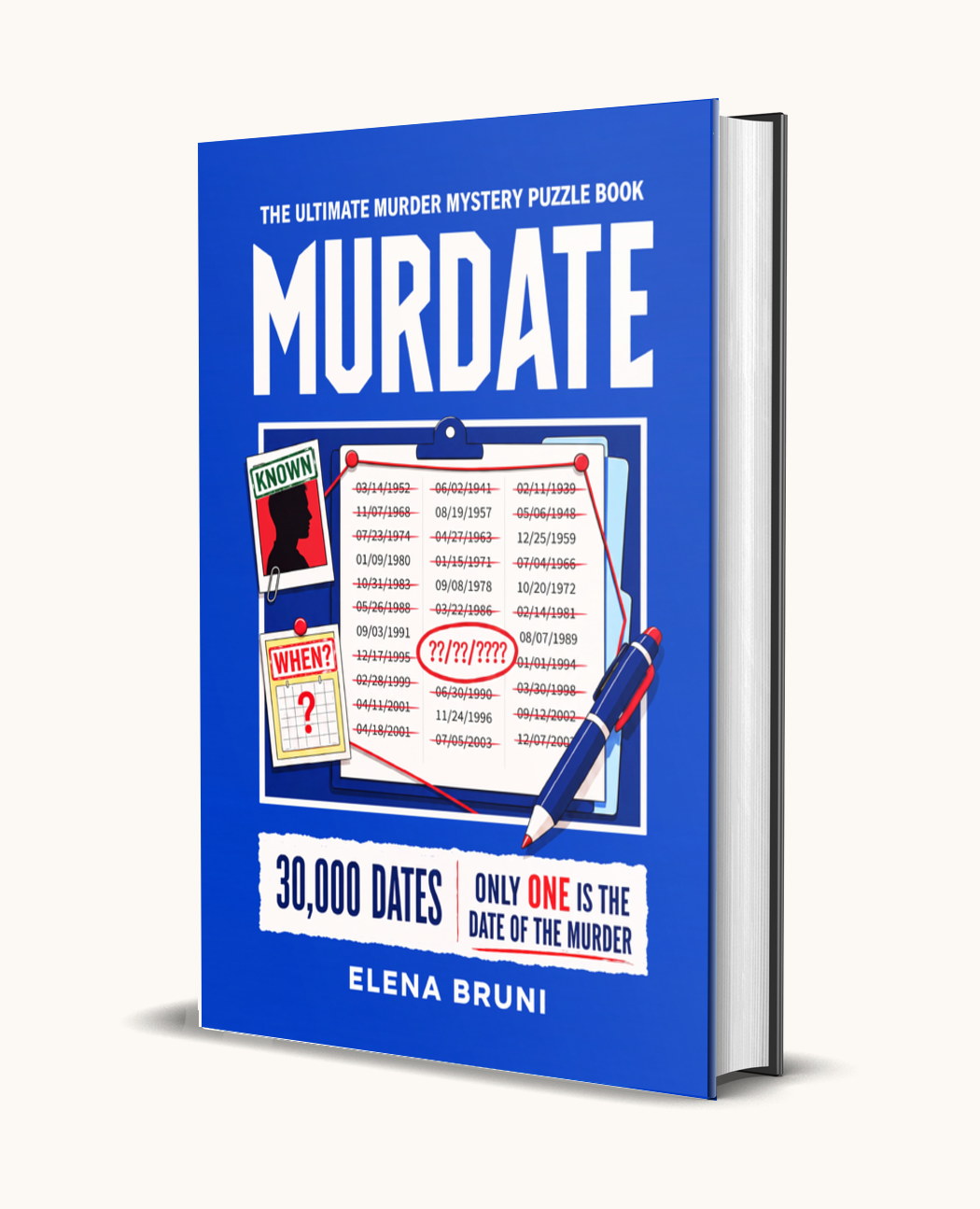 MURDATE — the ultimate murder mystery puzzle book by Elena Bruni